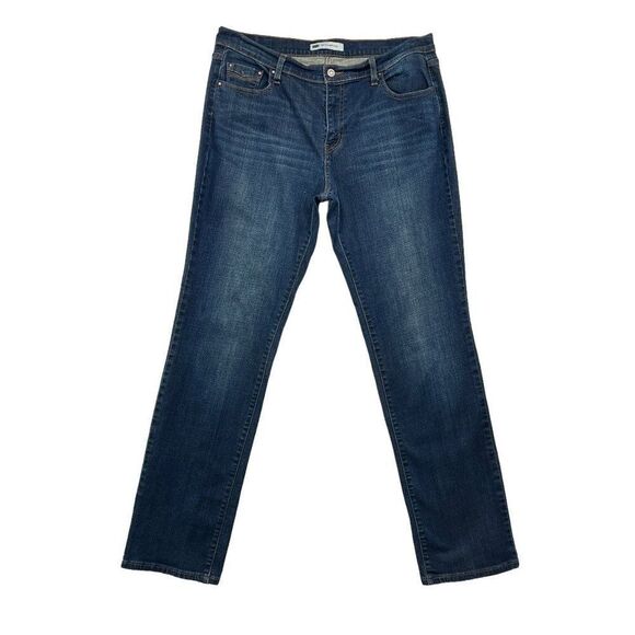 Levi's Women's Dark Wash 505 Straight Leg Jeans - Picture 1 of 12
